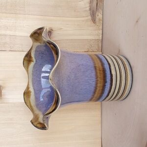 Denby England Cascade Fluted Studio Pottery Vase